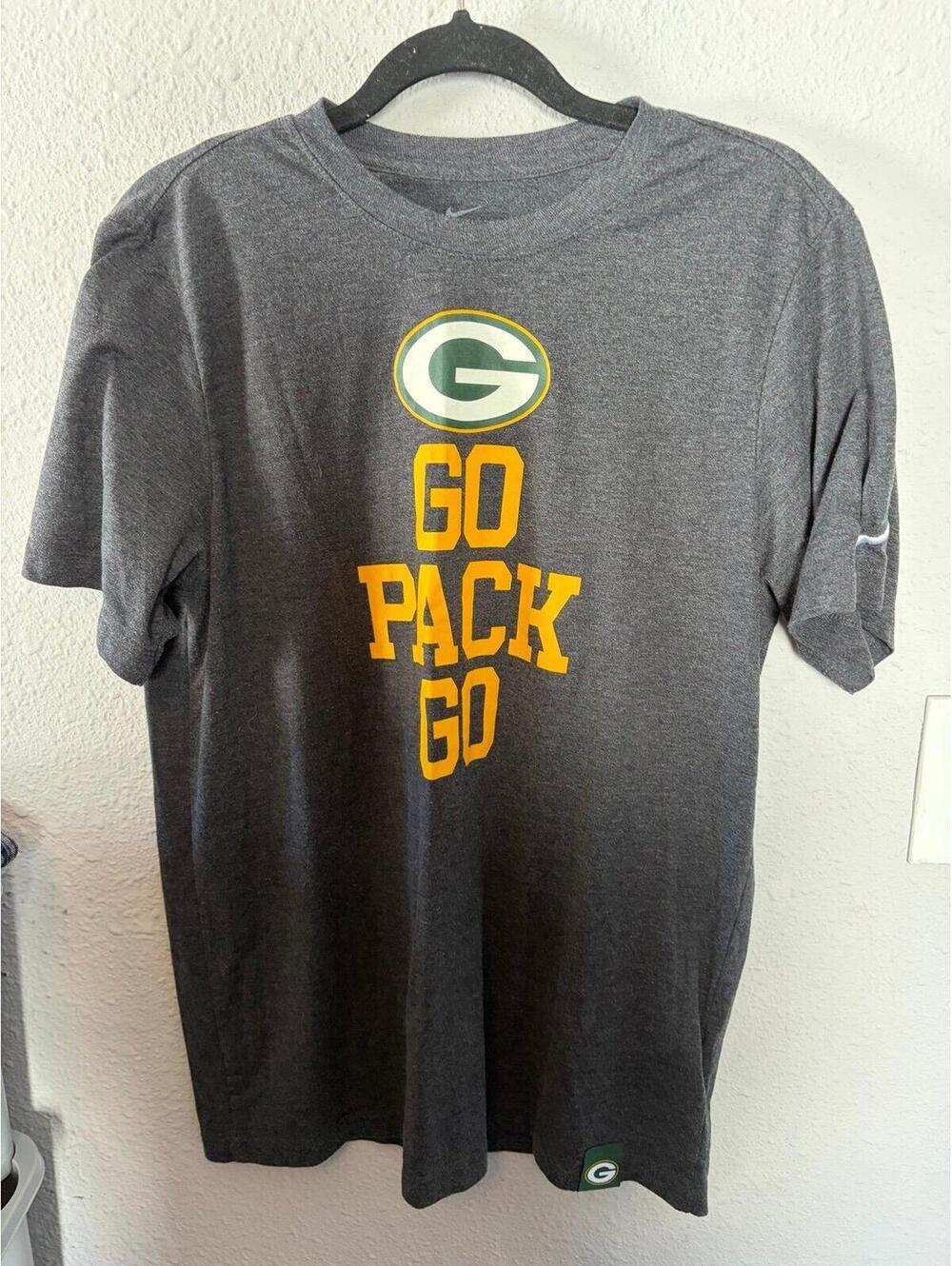 Men's Nike Go Pack Go Packers Grey Tshirt size L